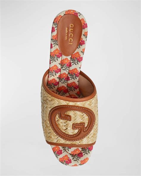 gucci slides faux|authenticate Gucci marmont raffia slides.